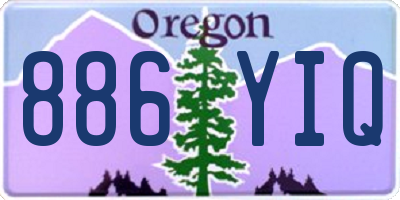 OR license plate 886YIQ