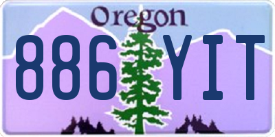 OR license plate 886YIT