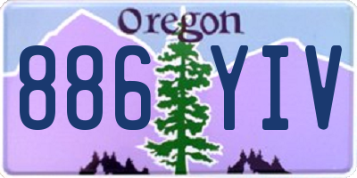 OR license plate 886YIV