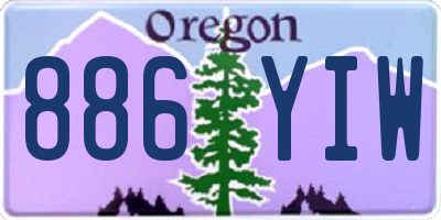OR license plate 886YIW