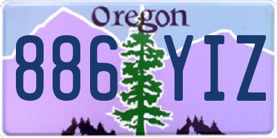 OR license plate 886YIZ