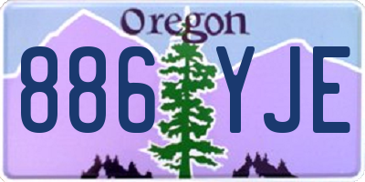 OR license plate 886YJE