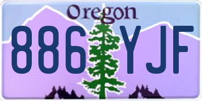 OR license plate 886YJF