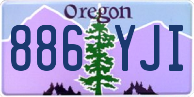 OR license plate 886YJI