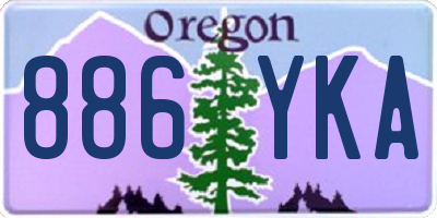 OR license plate 886YKA