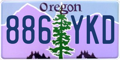 OR license plate 886YKD