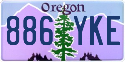OR license plate 886YKE