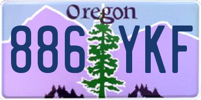 OR license plate 886YKF