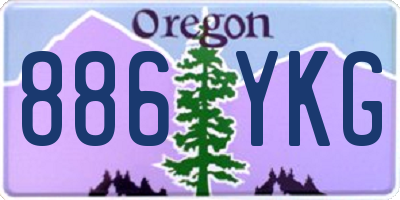OR license plate 886YKG
