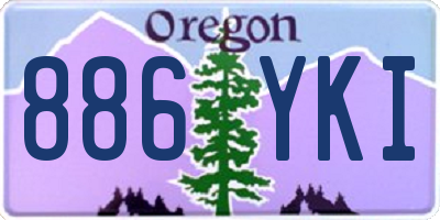 OR license plate 886YKI