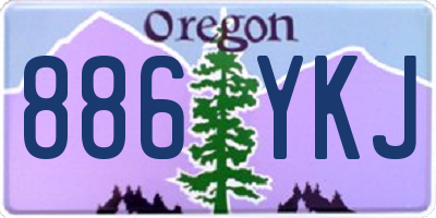 OR license plate 886YKJ