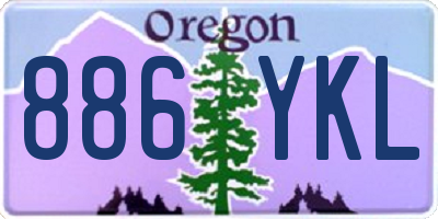 OR license plate 886YKL
