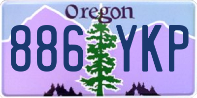 OR license plate 886YKP