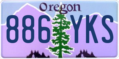 OR license plate 886YKS