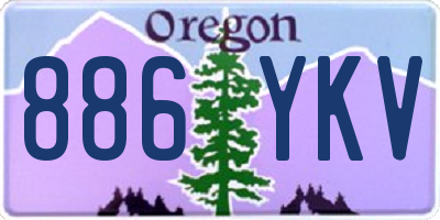 OR license plate 886YKV