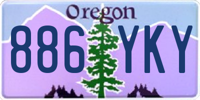 OR license plate 886YKY
