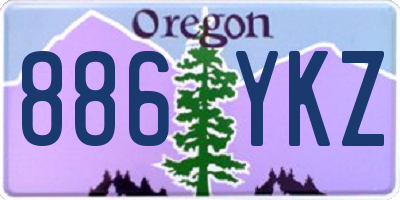 OR license plate 886YKZ
