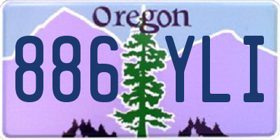 OR license plate 886YLI