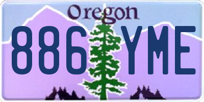 OR license plate 886YME