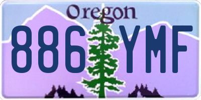 OR license plate 886YMF
