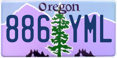 OR license plate 886YML