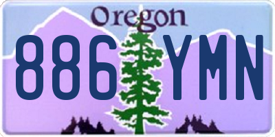 OR license plate 886YMN