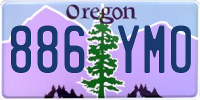 OR license plate 886YMO