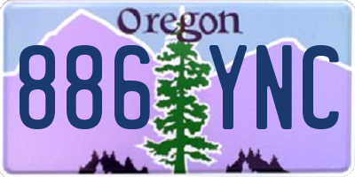 OR license plate 886YNC