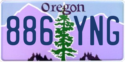 OR license plate 886YNG