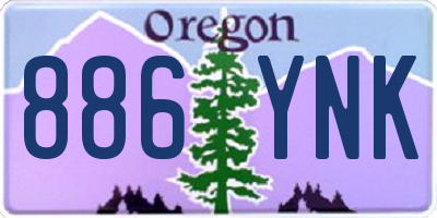 OR license plate 886YNK