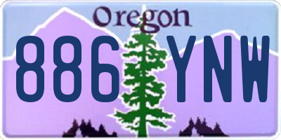OR license plate 886YNW