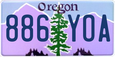 OR license plate 886YOA