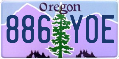OR license plate 886YOE