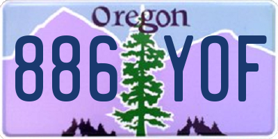 OR license plate 886YOF