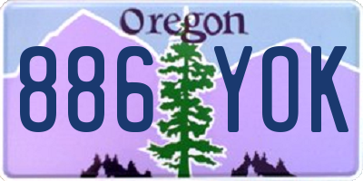 OR license plate 886YOK