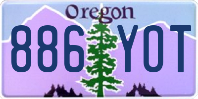 OR license plate 886YOT