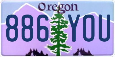OR license plate 886YOU