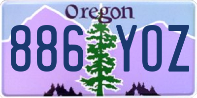 OR license plate 886YOZ