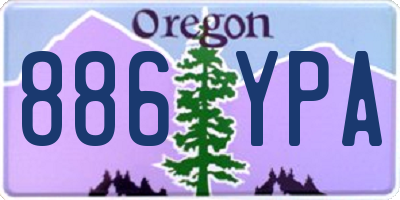 OR license plate 886YPA