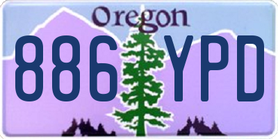 OR license plate 886YPD