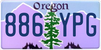 OR license plate 886YPG
