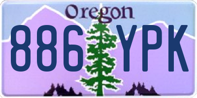OR license plate 886YPK