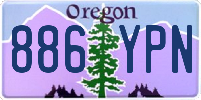OR license plate 886YPN