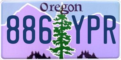 OR license plate 886YPR
