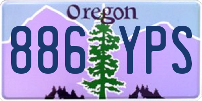 OR license plate 886YPS