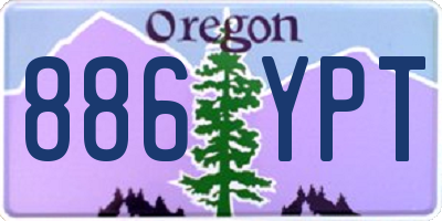 OR license plate 886YPT