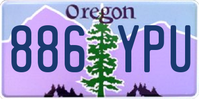 OR license plate 886YPU