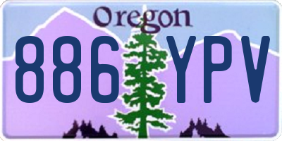 OR license plate 886YPV