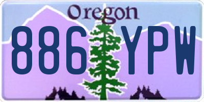 OR license plate 886YPW