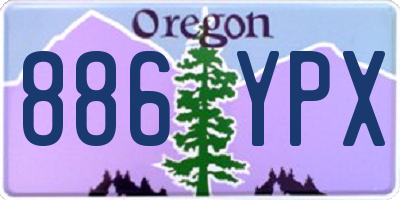 OR license plate 886YPX